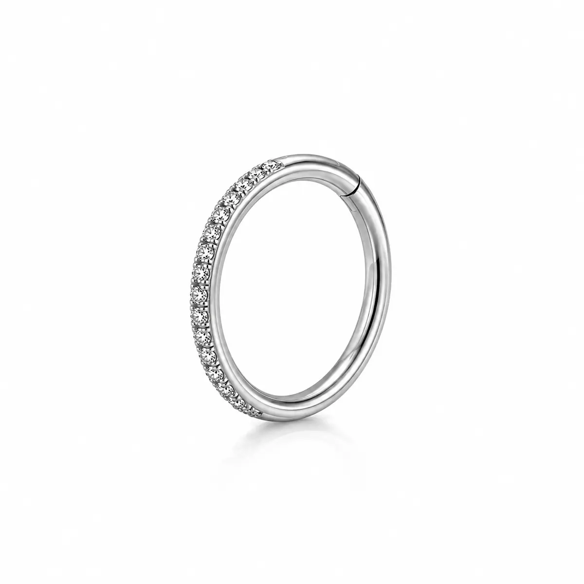 Argola clicker fina cravejada — AEA2