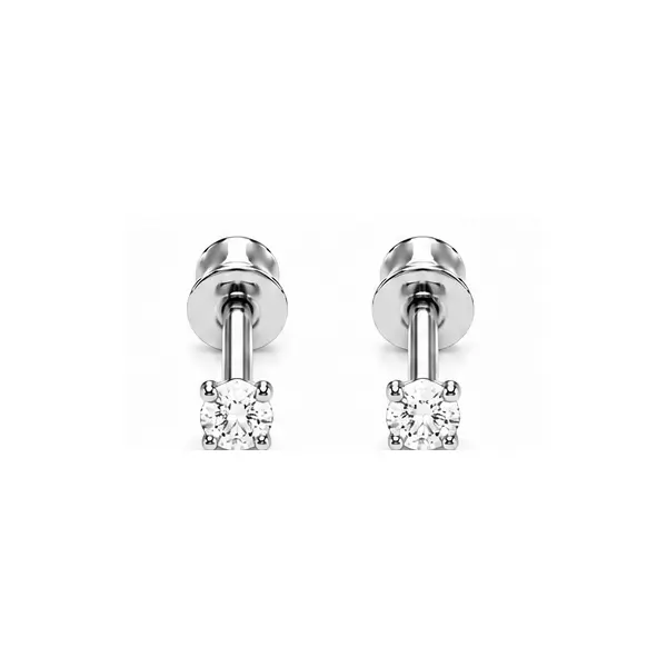Brinco com garra e tarracha baby com rosca 3 mm — RBA3